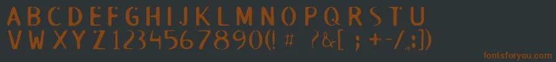 Roswell Font – Brown Fonts on Black Background
