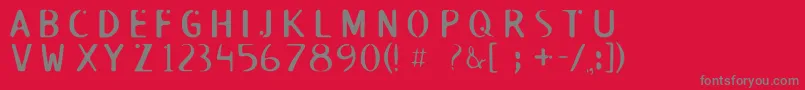 Roswell Font – Gray Fonts on Red Background