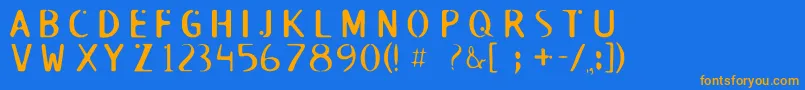Roswell Font – Orange Fonts on Blue Background