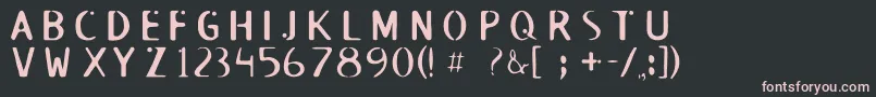 Roswell Font – Pink Fonts on Black Background