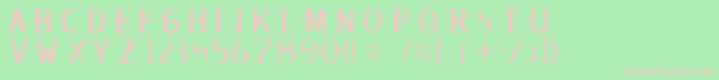 Roswell Font – Pink Fonts on Green Background