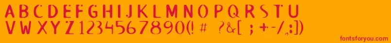 Roswell Font – Red Fonts on Orange Background