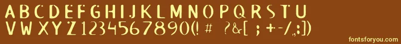 Roswell Font – Yellow Fonts on Brown Background