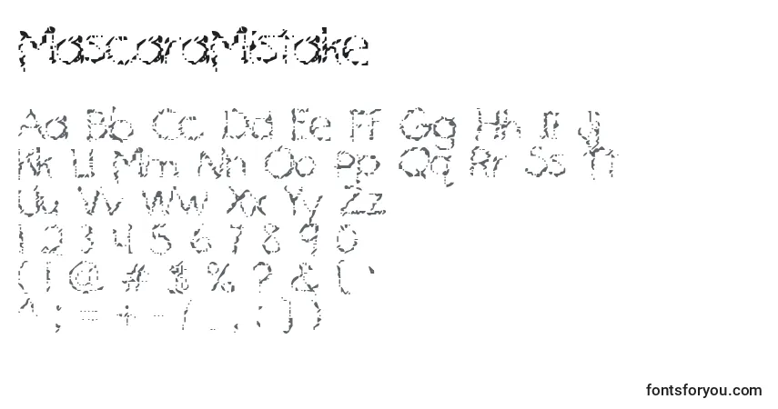 A fonte MascaraMistake – alfabeto, números, caracteres especiais