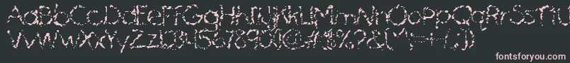 MascaraMistake Font – Pink Fonts on Black Background