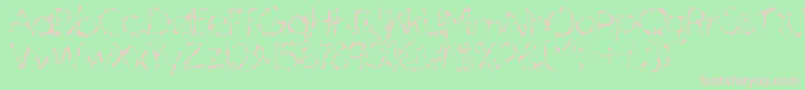 MascaraMistake Font – Pink Fonts on Green Background