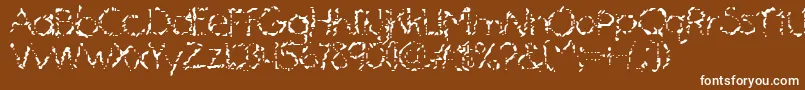 MascaraMistake Font – White Fonts on Brown Background