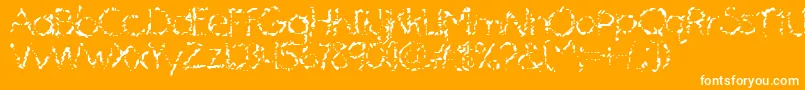 MascaraMistake Font – White Fonts on Orange Background
