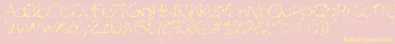 MascaraMistake Font – Yellow Fonts on Pink Background