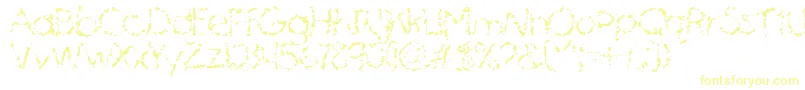 MascaraMistake Font – Yellow Fonts on White Background