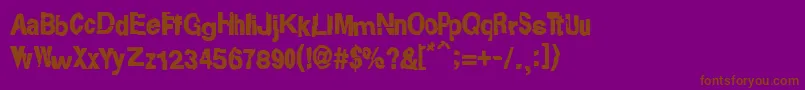 Rota en mil Pedazos Font – Brown Fonts on Purple Background