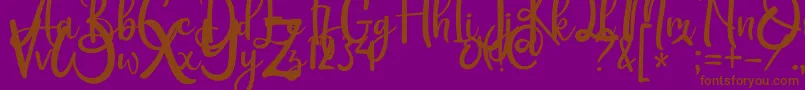 Rothena Font – Brown Fonts on Purple Background