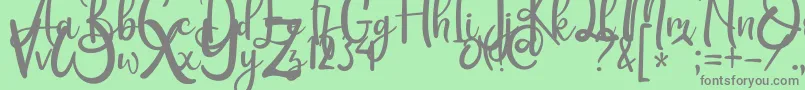 Rothena Font – Gray Fonts on Green Background