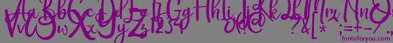 Rothena Font – Purple Fonts on Gray Background