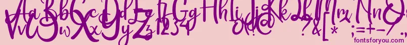 Rothena Font – Purple Fonts on Pink Background