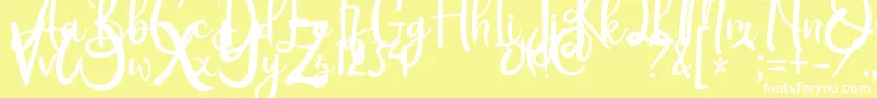 Rothena Font – White Fonts on Yellow Background