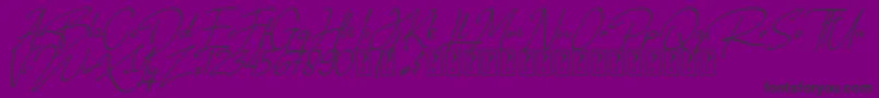 フォントRotherland – 紫の背景に黒い文字