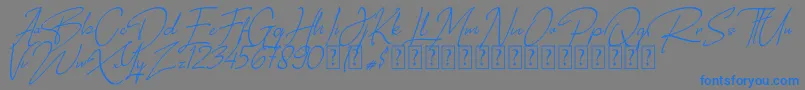 Rotherland Font – Blue Fonts on Gray Background