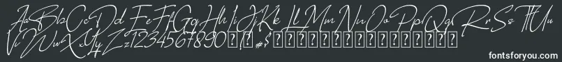 Rotherland-fontti – valkoiset fontit mustalla taustalla