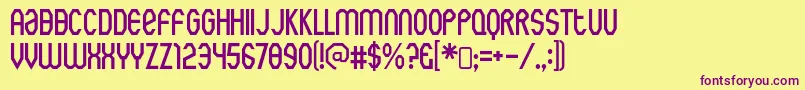 rothwell army Font – Purple Fonts on Yellow Background