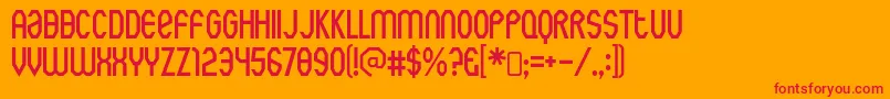 rothwell army Font – Red Fonts on Orange Background