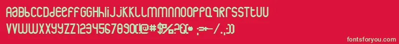 フォントrothwell – 赤い背景に緑の文字