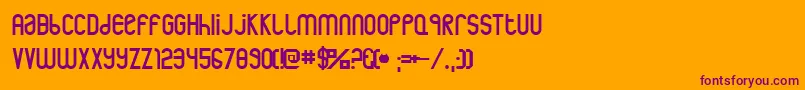 rothwell Font – Purple Fonts on Orange Background