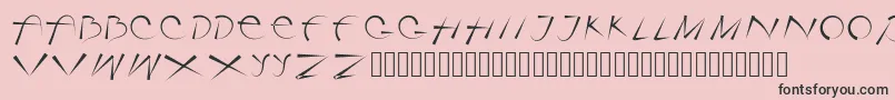 フォントRotorica – ピンクの背景に黒い文字