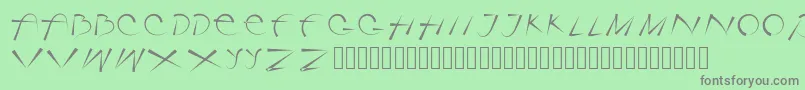 フォントRotorica – 緑の背景に灰色の文字