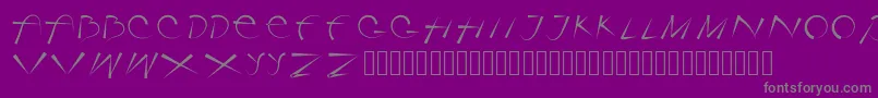 フォントRotorica – 紫の背景に灰色の文字