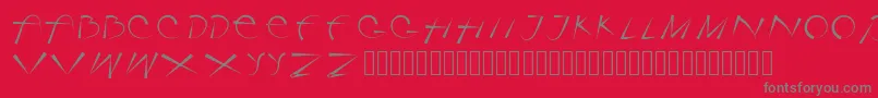 フォントRotorica – 赤い背景に灰色の文字