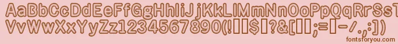 rotos    Font – Brown Fonts on Pink Background