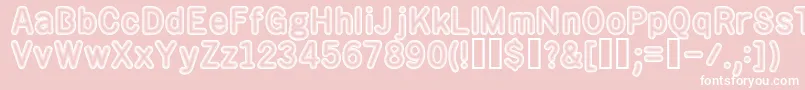 Fonte rotos    – fontes brancas em um fundo rosa