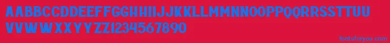 Rottely Free Personal Use Font – Blue Fonts on Red Background