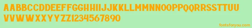 Rottely Free Personal Use Font – Orange Fonts on Green Background
