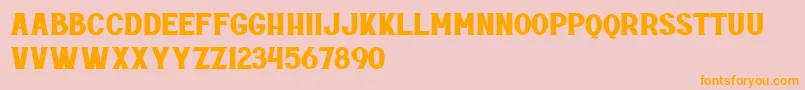 Rottely Free Personal Use Font – Orange Fonts on Pink Background