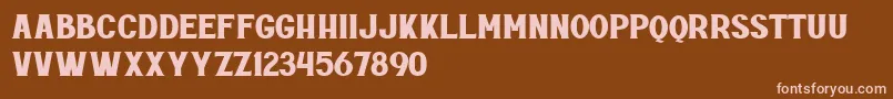Rottely Free Personal Use Font – Pink Fonts on Brown Background