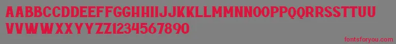 Rottely Free Personal Use Font – Red Fonts on Gray Background