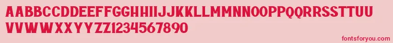 Rottely Free Personal Use Font – Red Fonts on Pink Background