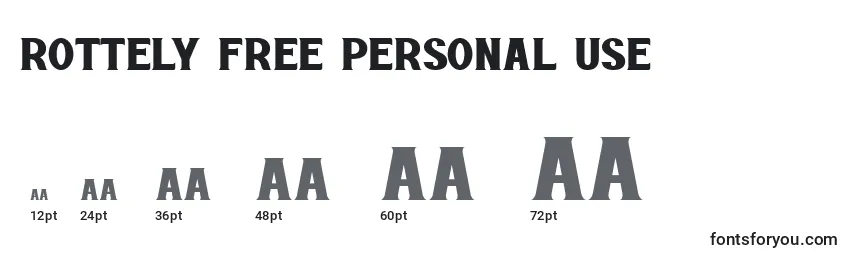 Rottely Free Personal Use Font Sizes