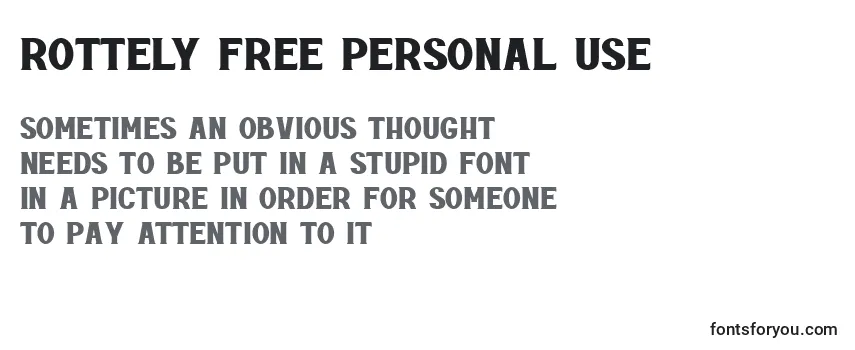 Rottely Free Personal Use Font