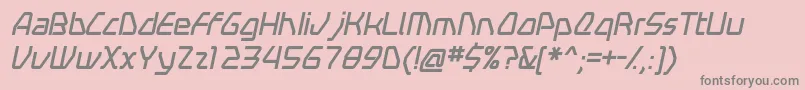 SwerveItalic-fontti – harmaat kirjasimet vaaleanpunaisella taustalla