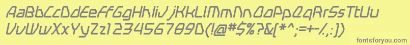 fuente SwerveItalic – Fuentes Grises Sobre Fondo Amarillo
