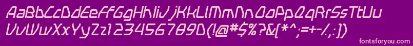 SwerveItalic-Schriftart – Rosa Schriften auf violettem Hintergrund