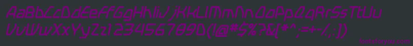 SwerveItalic Font – Purple Fonts on Black Background