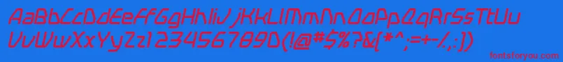 SwerveItalic Font – Red Fonts on Blue Background