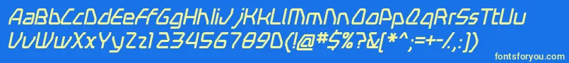 Шрифт SwerveItalic – жёлтые шрифты на синем фоне