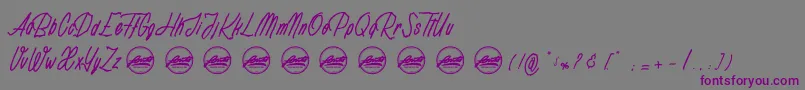 Rotten Pumkin PersonalUseOnly Font – Purple Fonts on Gray Background