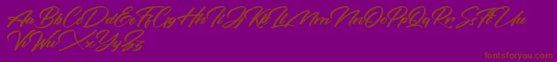 Rotterdalle Personal Use Only Font – Brown Fonts on Purple Background