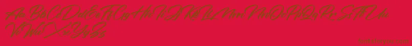 Rotterdalle Personal Use Only Font – Brown Fonts on Red Background